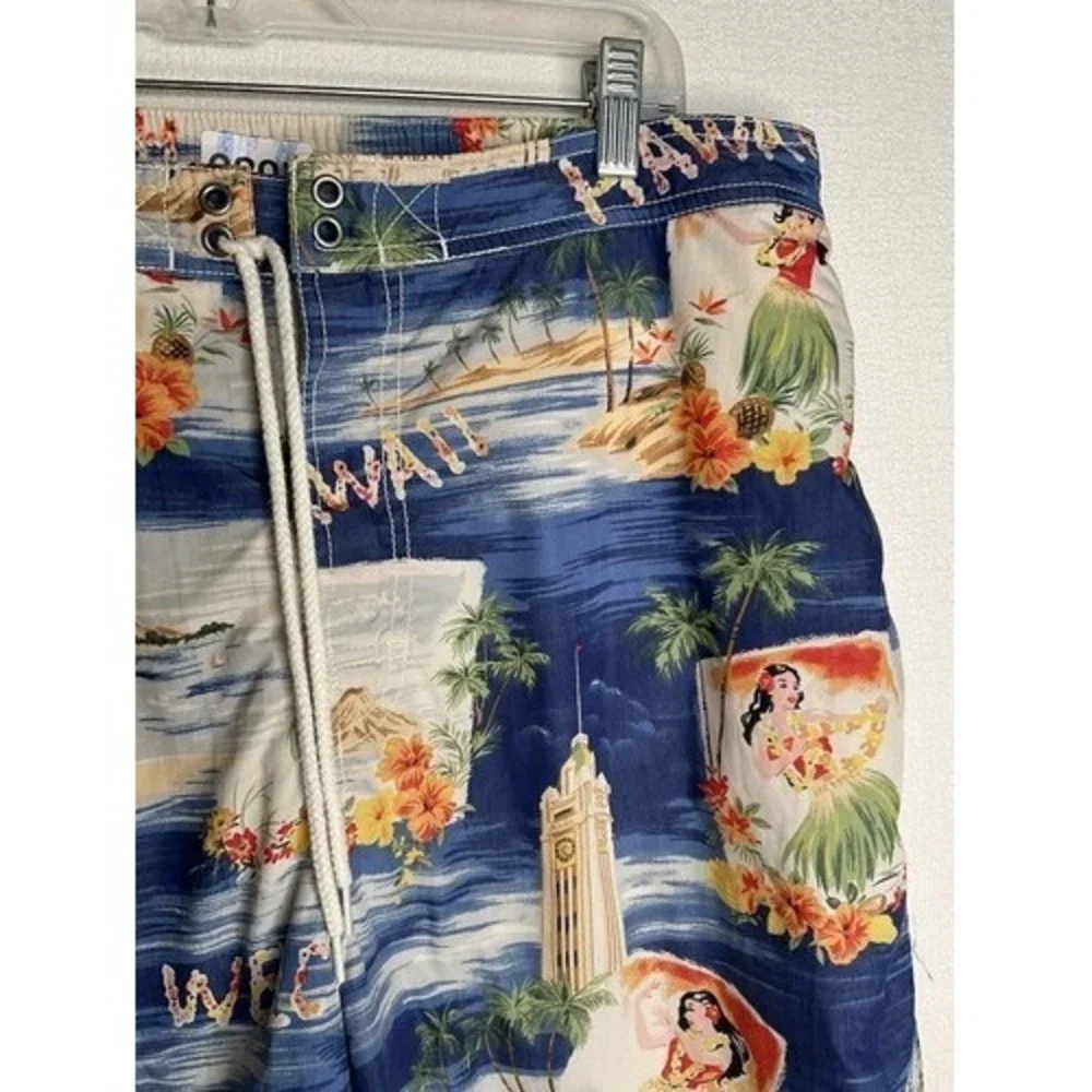 Polo Ralph Lauren Hawaiian Aloha‎ Swim Trucks Board Swimwear Shorts Men L Taiwan